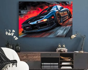 1st Gen NSX Racing Down the Road - Canvas Art - Ready to Hang