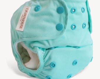 Recycled Pocket Cloth Diaper - Easy Stuff - Blueberry - Insert NOT Included