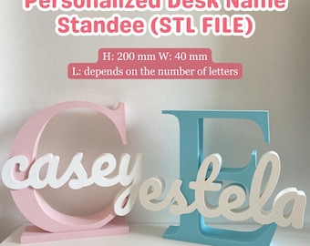 Personalisierter 3D Schreibtischaufsteller (STL Datei)