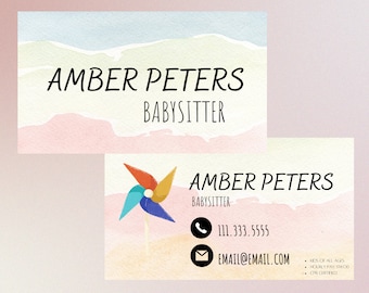 Babysitter Business Card