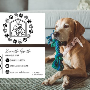 Carte de visite de la maison des animaux