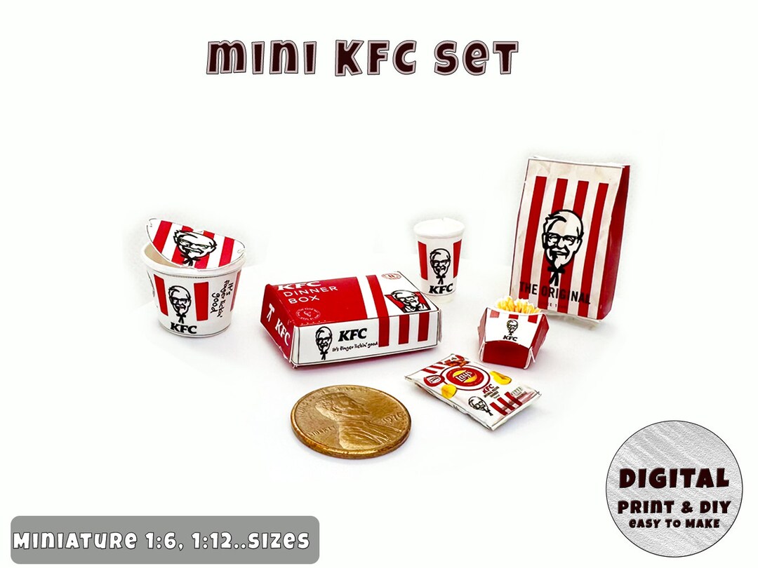 Mini KFC Set Template 16 12 Instant Download Printable Etsy