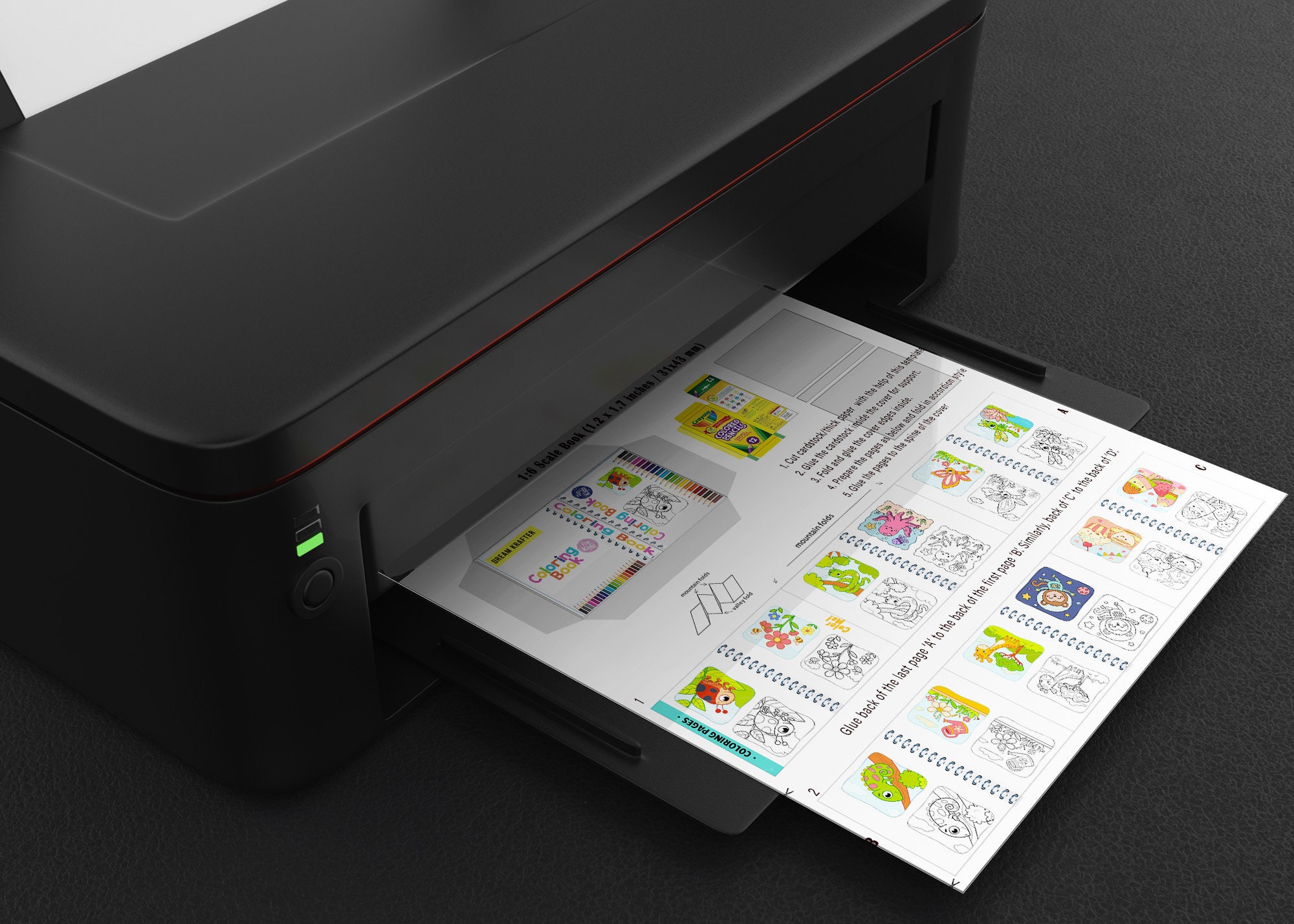 Miniature Coloring Set Box & Book With Real Pages 16 Etsy