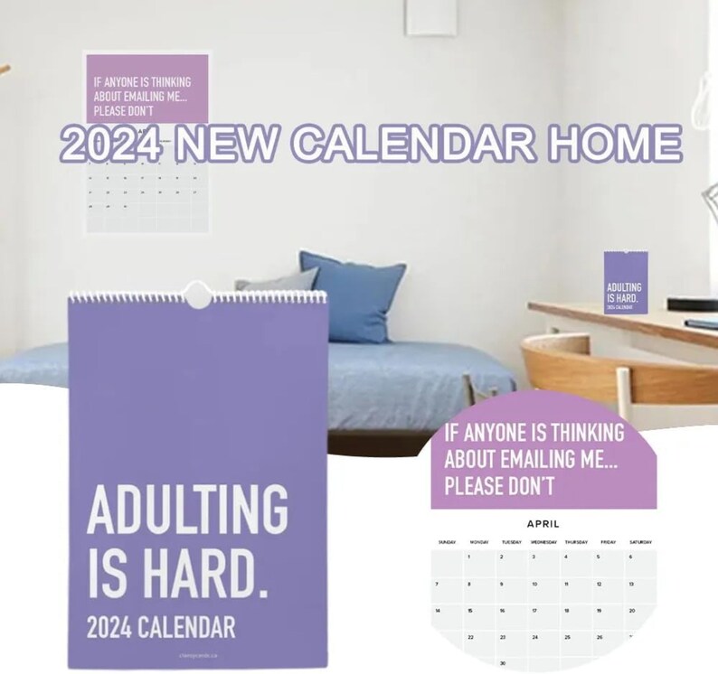 Adulting is Hard 2024 Calendar Adults Are Not Easy 2024 - Etsy