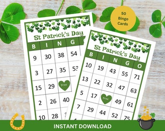30 St Patrick's Day Bingo Cards St Patrick Day Party Game Fun St ...