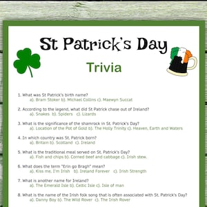 Luck of the Irish: St. Patrick&#39;s Day Trivia Challenge