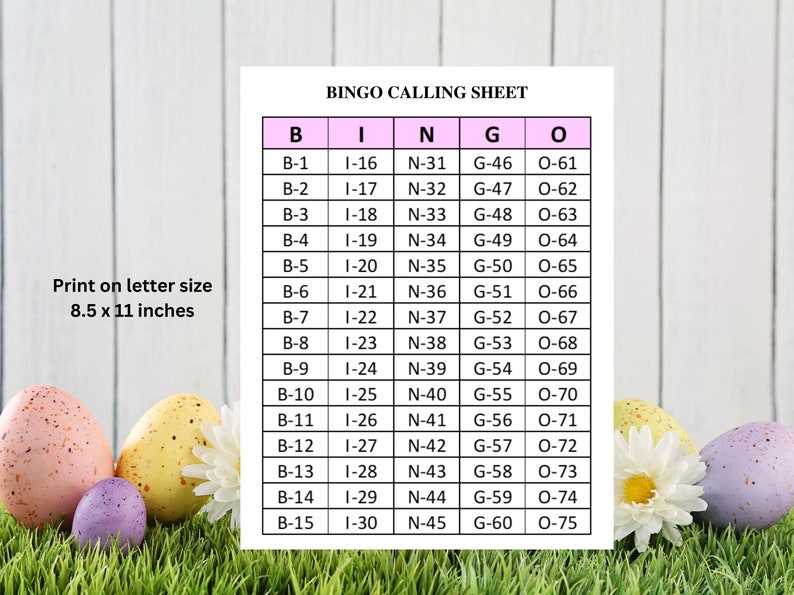 50 Easter Bingo Cards | Easter Party Game | Fun Easter Game | Easter ...