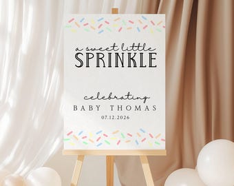 Printed Baby Shower Welcome Sign, Baby Sprinkle Neutral, Foam Board