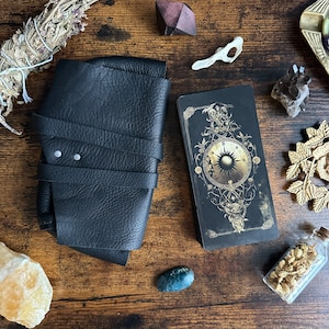 The Seer Bundle | Unveil Your True Self - Unique Shadow Work, Healing & Divination, Feminine Wisdom, Spiritual Oracle Cards, Deck, Leather