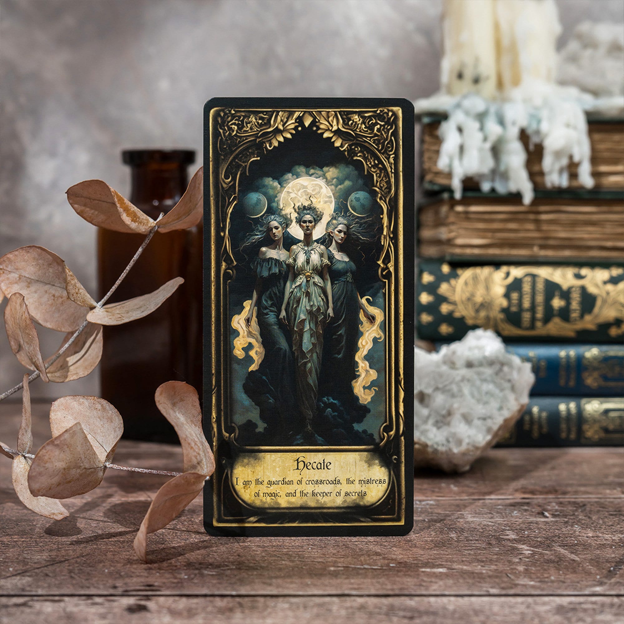 Obsidian Veil Oracle Card Deck: Antique Shadow Work, Feminine