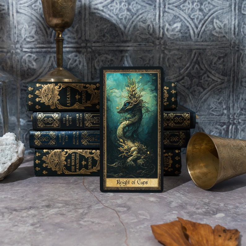 Erethereal Shadow Work Tarot Deck 78 Tarot Cards, Dark Vintage Witch Ethereal Gold Foil Edges, Oracle Card Deck, Indie Beginner Divination image 5
