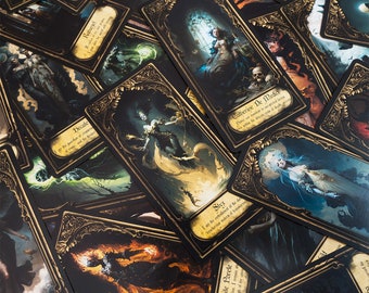 Obsidian Veil Oracle Card Deck: Antique Shadow Work, Feminine Deities