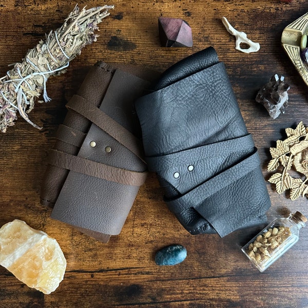 Leather Tarot Cloaks | Tarot holder, Handmade, Tarot bag, Journal, Crystal holder, Tarot pouch, beginner tarot deck, Tarot box