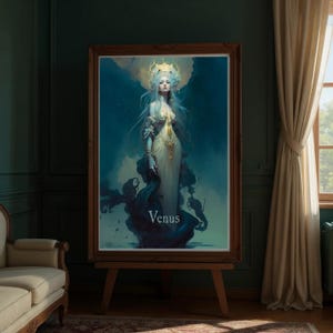 Venus Art Print: Divine Feminine Mythology Poster, Goddess Decor