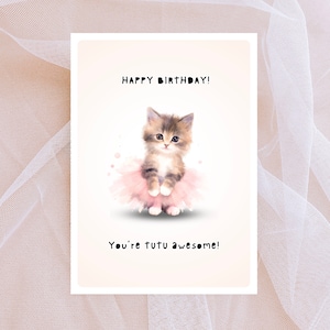 Birthday Card You&#39;re Tutu Awesome 1st Birthday Card Girl 2nd 3rd 4th 5th 6th 7th 8th 9th 10th Birthday Gift Daughter Granddaughter Teenage