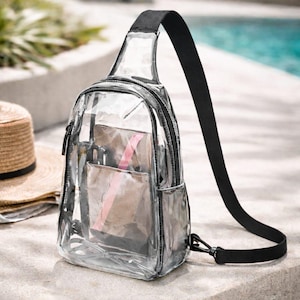 woyufen Clear Bag Approvato dallo Stadio, Borsa a Tracolla Moda in PVC per Donna, See Through Tote Bag con Tracolla Borsa da Donna per Palestra, Lavoro, Giochi Sportivi
