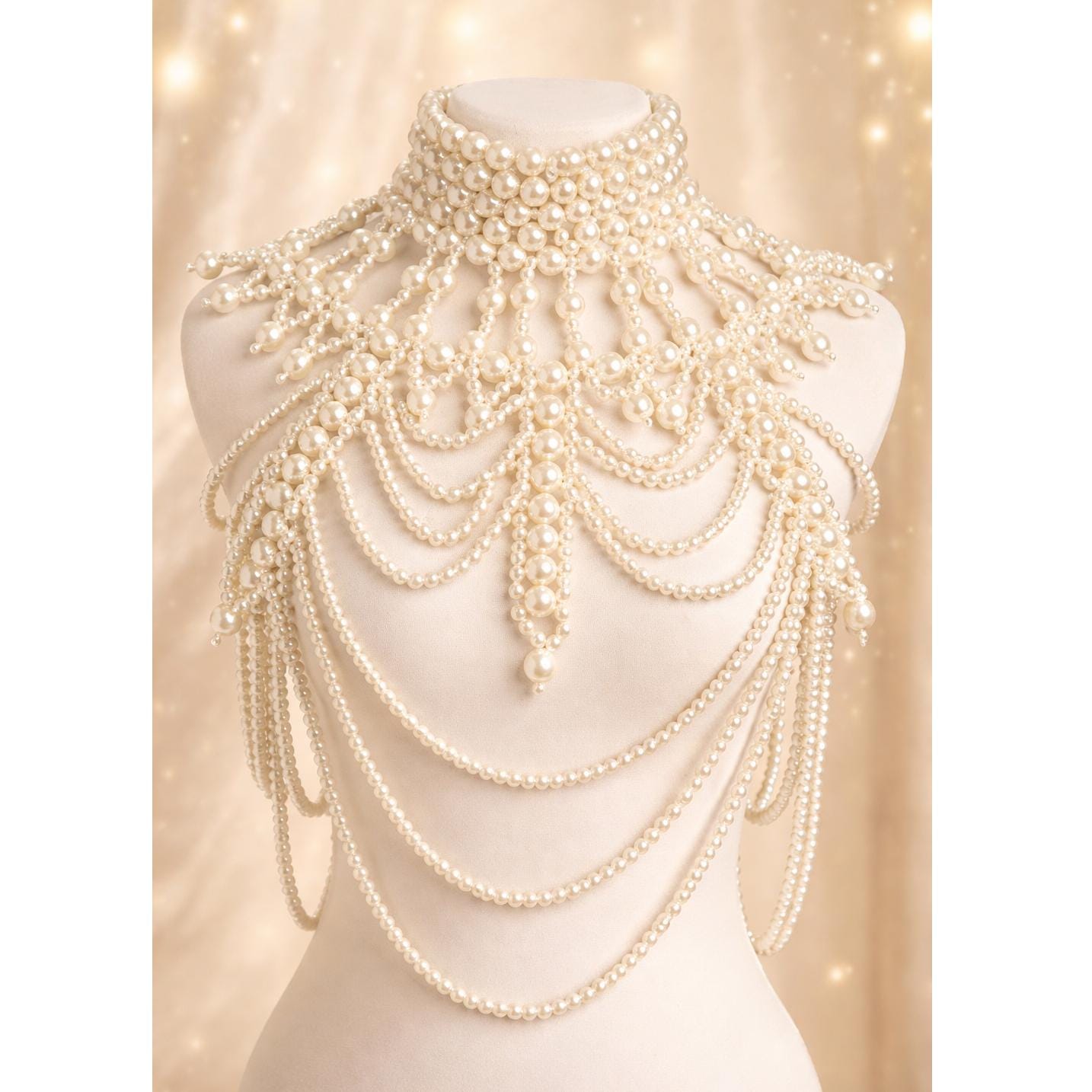 小物 ppp PINK SCANDALE Pearl Chain harness Pearl Body Chain Harness - Etsy