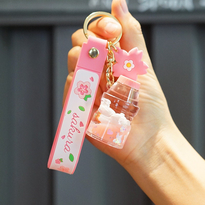 Strawberry Hamster Lip Gloss Keychain