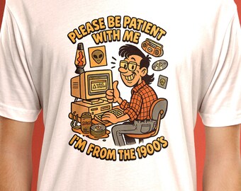 Rolig 90-tals barn-T-shirt: Vintage datanörd grafik-T-shirt