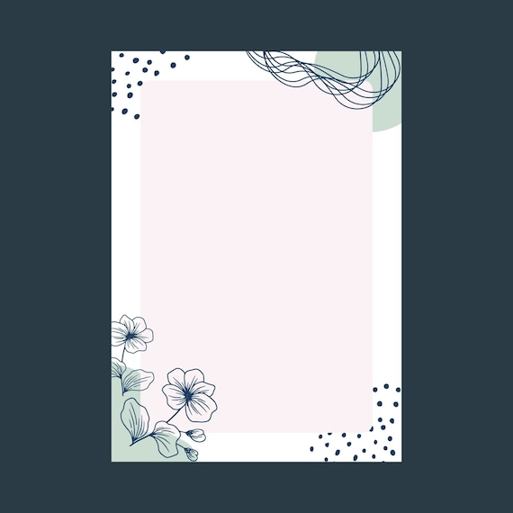 simple flower border designs for a4 paper