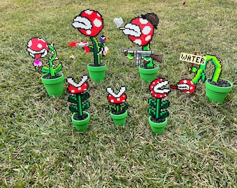 Cute variety of Super Mario bros Piranha plants in all different sizes