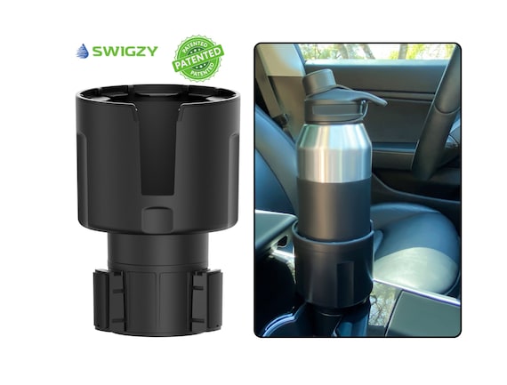 Swigzy Car Cup Holder Expander Adapter - Holds Hydro Flask, Yeti, Nalgene, Large 32/40oz. Bottles & Big Drinks