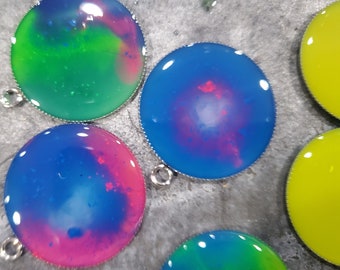 Mood Necklace #mood Epoxy Resin Jewelry Pendant Colorful Trinket Handmade DIY