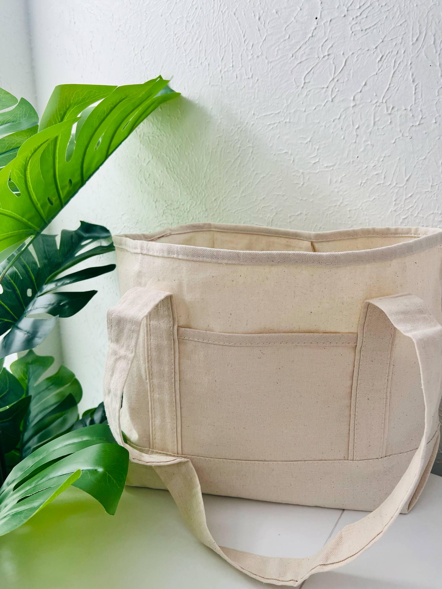 Personalized Canvas Tote Bag, Embroidered Monogram, Bridesmaid Gift - Etsy