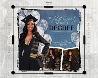 Editable Graduation Invitation Flyer | Class of 2026 (Canva Template)
