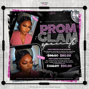 Prom Booking Flyer | Premade Template Edit in Canva