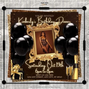Editable Birthday Dinner Invitation: Libra Flyer Virgo Flyer (Edit in Canva)