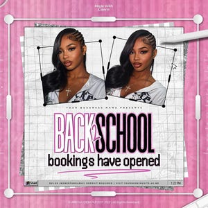 Back 2 School Hair Flyer | Install Deals Braid Special (Canva Template)