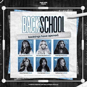 Back 2 School Yearbook Flyer | Install Deals Braid Special (Canva Template)