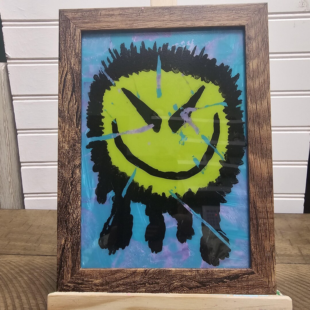 Wall Art Style Smiley Face Paintings - Etsy