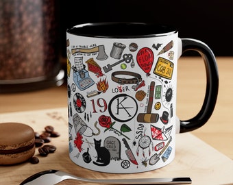 Stephen King doodle collage 11oz mug