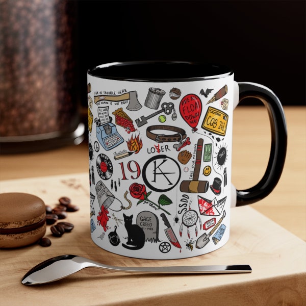 Stephen King doodle collage 11oz mug