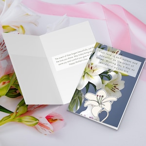 Cartão de felicitações com aroma de lírios para o Dia das Mães