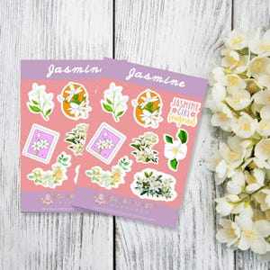 Feuille d&#39;autocollants parfumés au jasmin