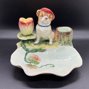 Antique Ceramic Match Holder