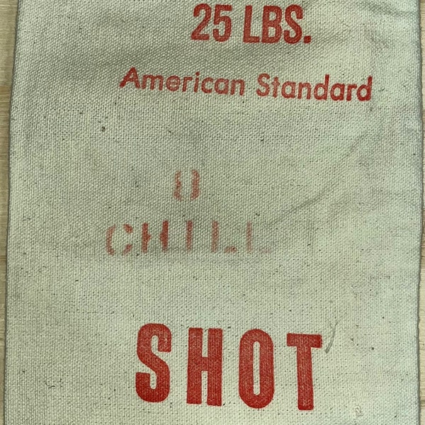 Vintage American Standard Brand Lead Shot Bag