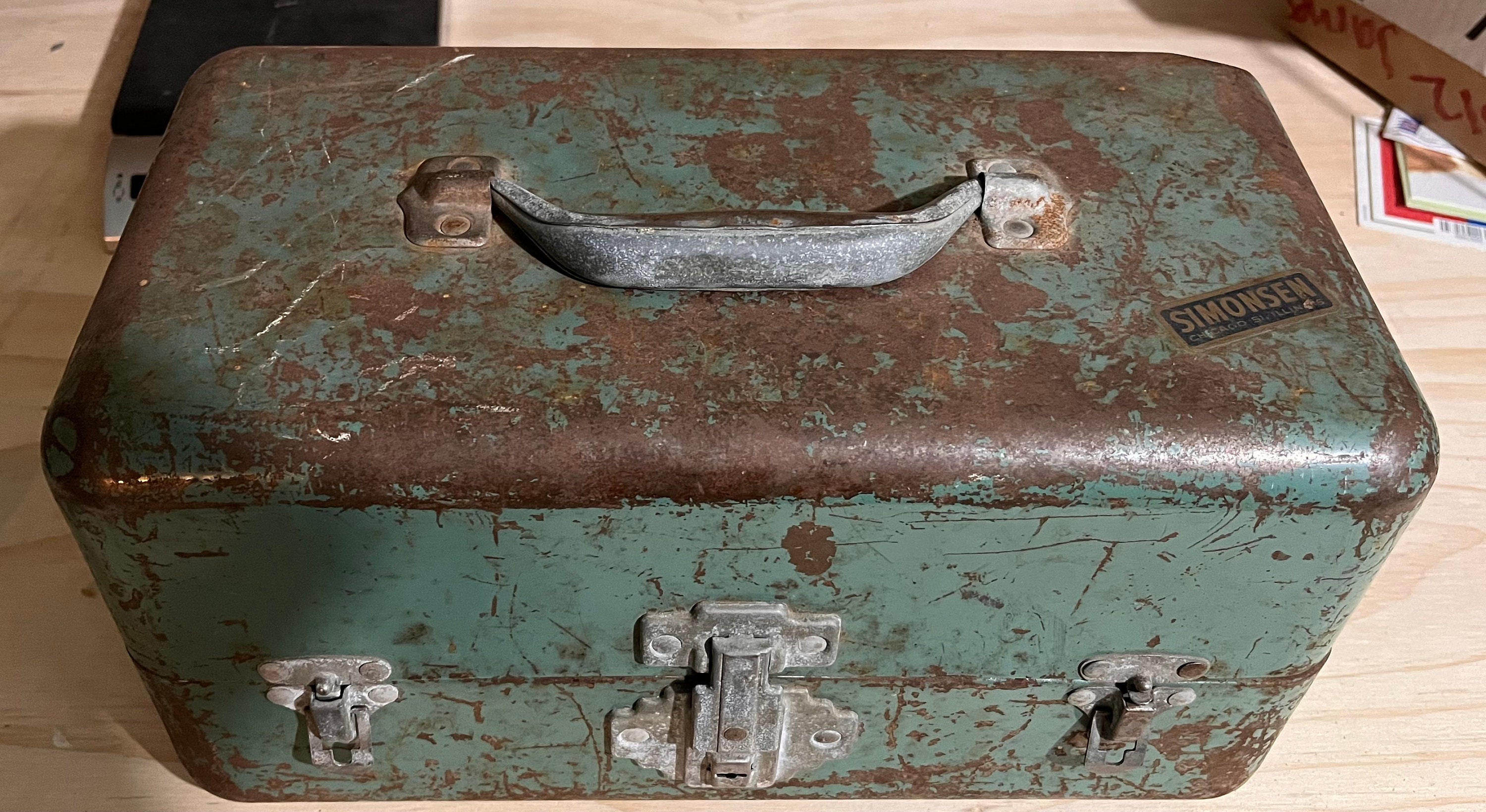 Antique Fishing Tackle Box 