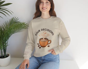 Sudadera para amantes del café, cómoda y de cuello redondo, ideal para otoño, regalo para baristas, con frase inspiradora, perfecta para ir a cafeterías, ropa con estilo para amantes del café.