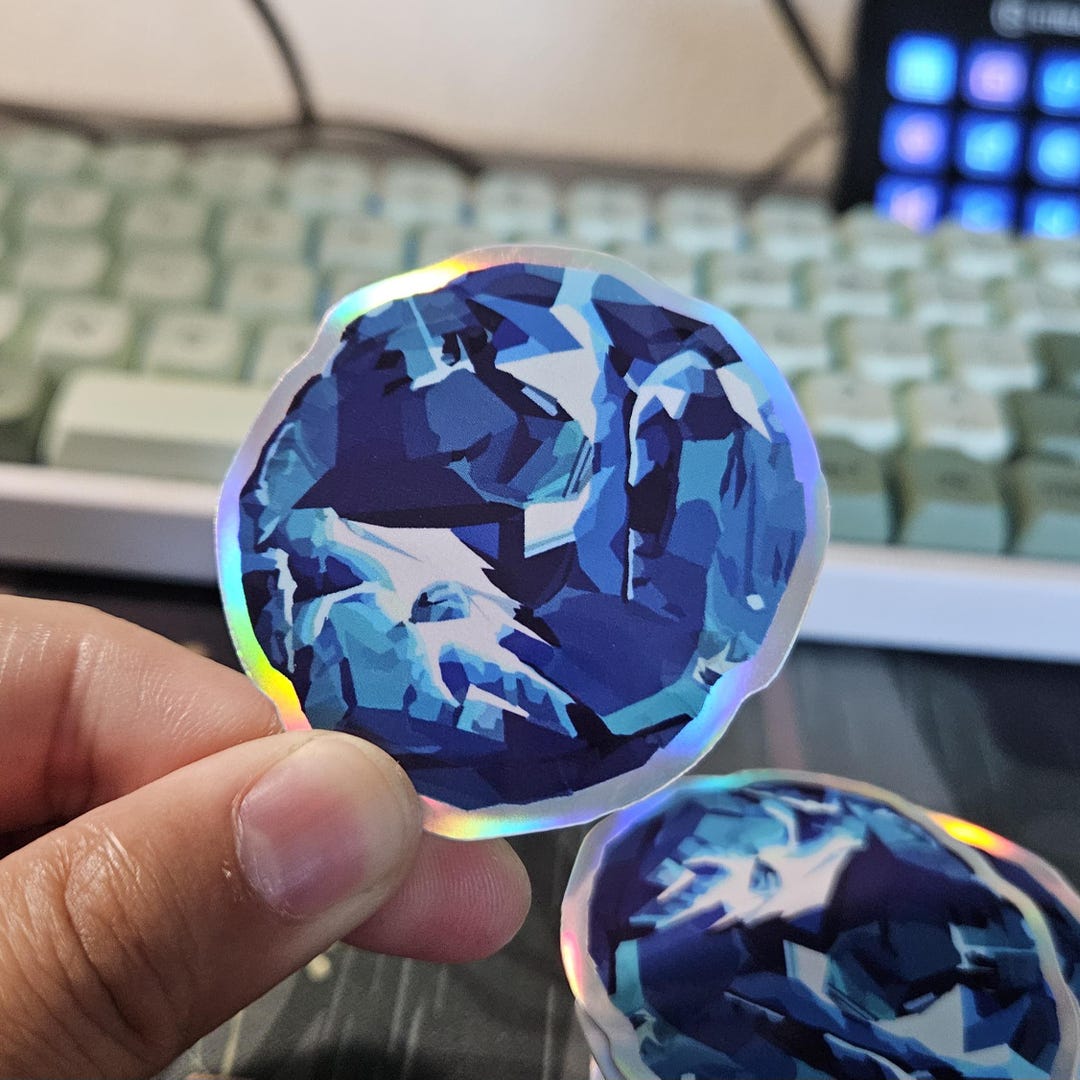 Arcane Raw Hexgem Holographic Vinyl Sticker - Etsy