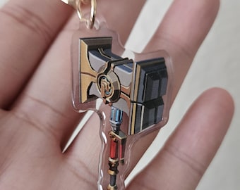 Arcane Jayce Talis Acrylic Hammer Keychain 2 INCH Epoxy Coating