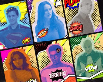 DC Superman 2025 Comic Style Postcards Photo Prints Mini Posters Clark Kent Lois Lane Mister Terrific Guy Gardner Hawk Girl Lex Luthor