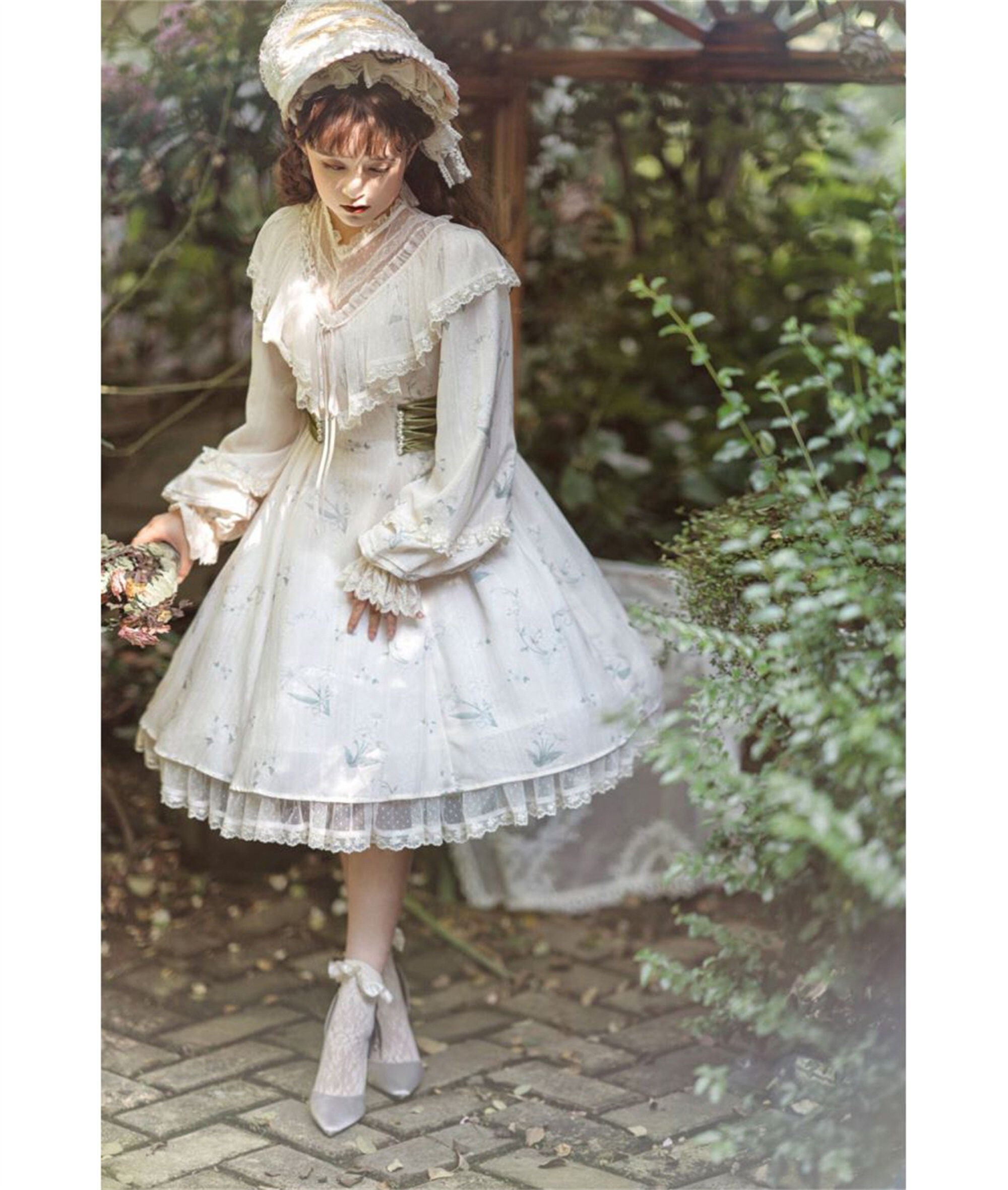 Chic Ball Gown Square Neckline Lace Lolita Dress Birthday Dresses Birthday Outfits