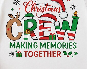 Christmas Crew PNG, Family Holiday Matching Design (Digital Download)