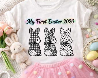 Baby's First Easter Bunny PNG, Infant Shirt Design (Digital Download 2026)