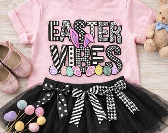 Easter Vibes PNG – Bunny Ears Shirt Design, Sublimation File (Digital Download)