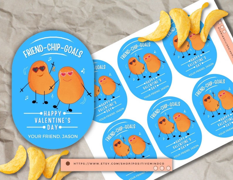 Chips Kids Valentines Printable for Pringles Snack Size Chips, Kids ...